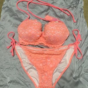 Victoria’s Secret lacy peach bikini